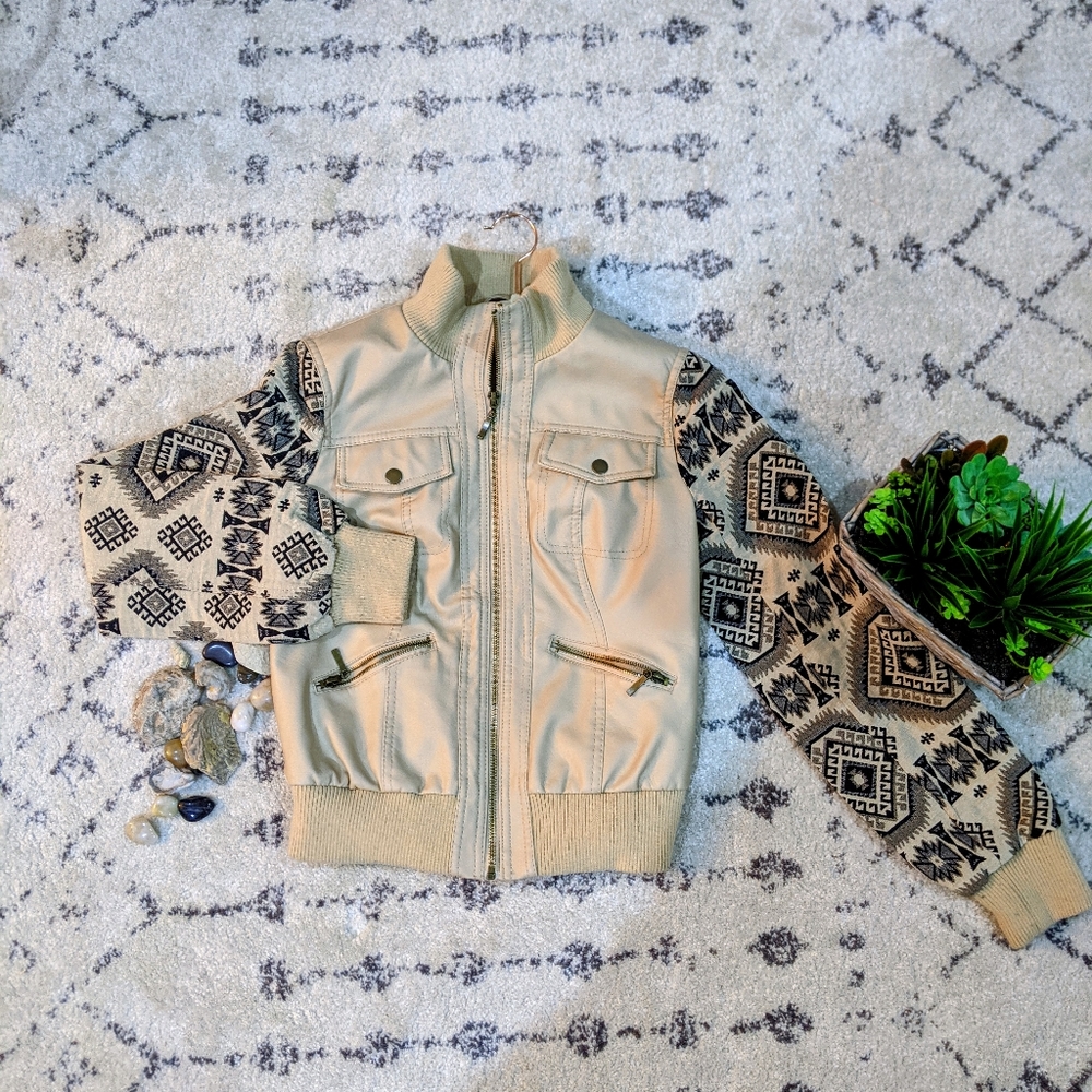 Bomber Faux Leather Jacket